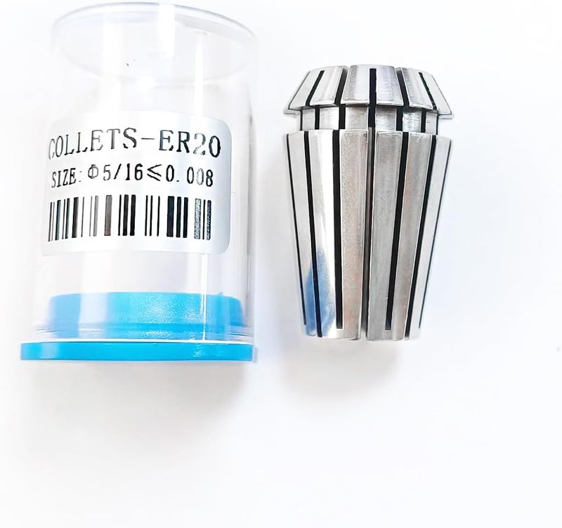 WEXWE Tools ER20 5/16 Inch Size High Precision Spring Collets Set, Accuracy Within 0.008 mm,Within 5000RMP router collets For CNC Milling Engraving Chuck Lathe Tool Holder Workholding Engraving,1pcs - Image 1